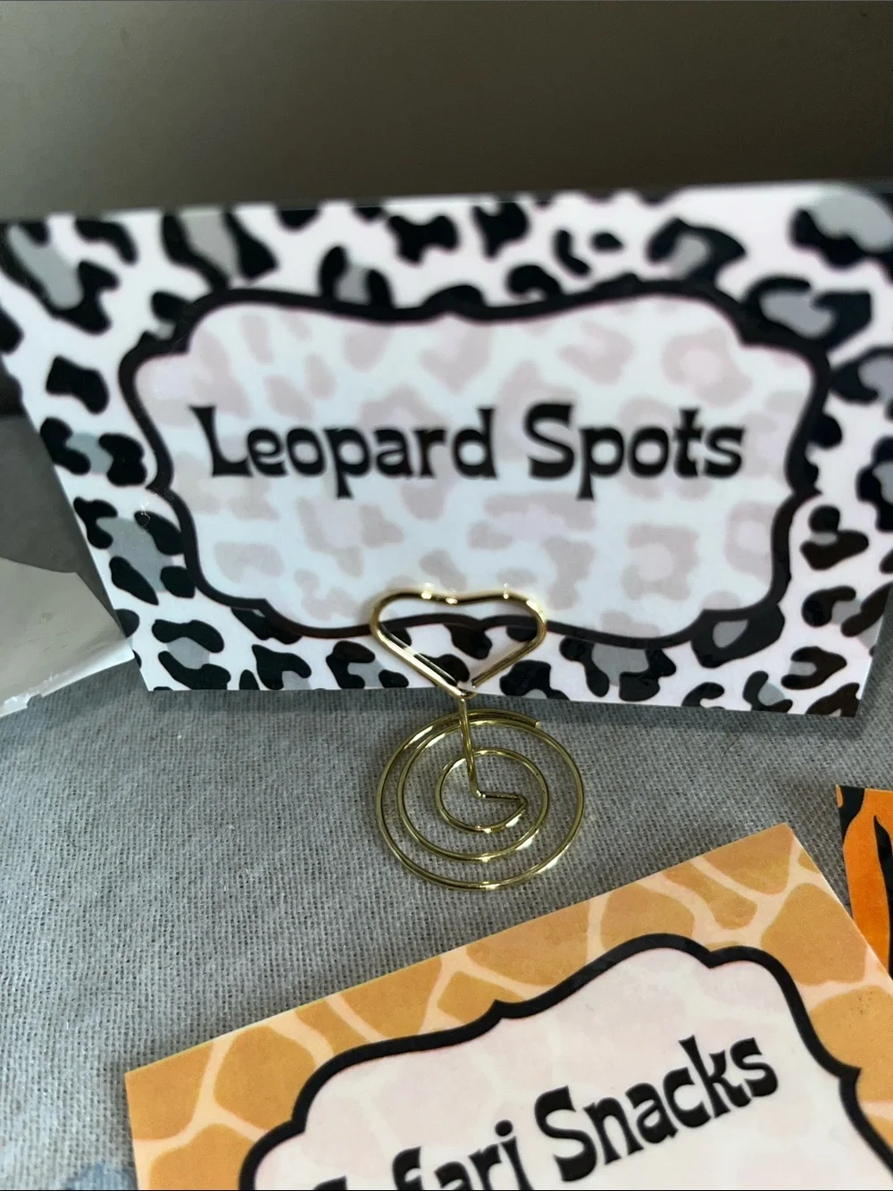 Source Unknown Gold Spiral Place Card Holders